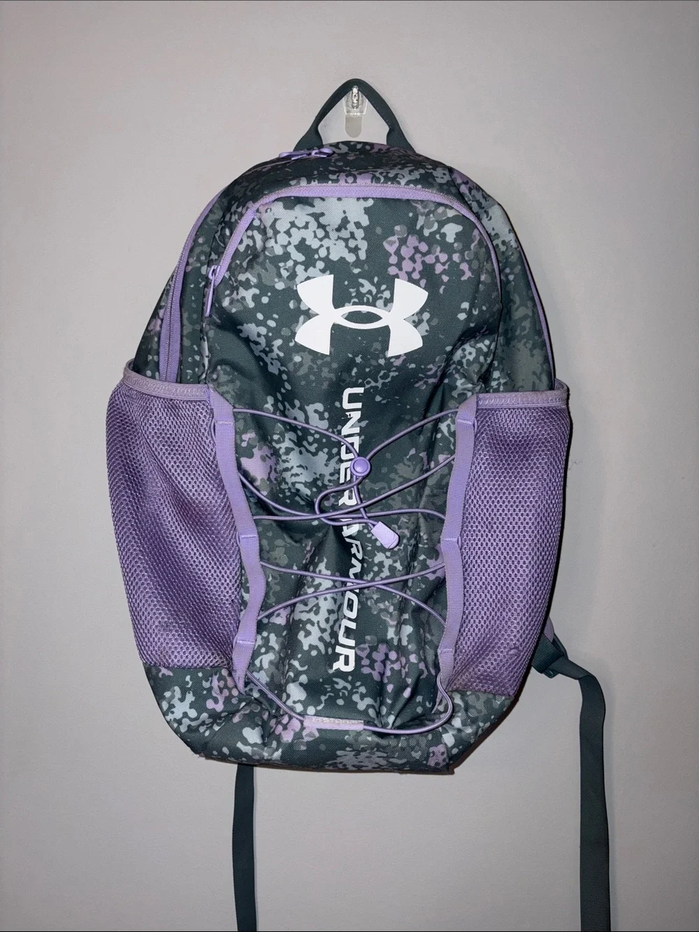 Under Armour Gray & Purple Sports Backpack